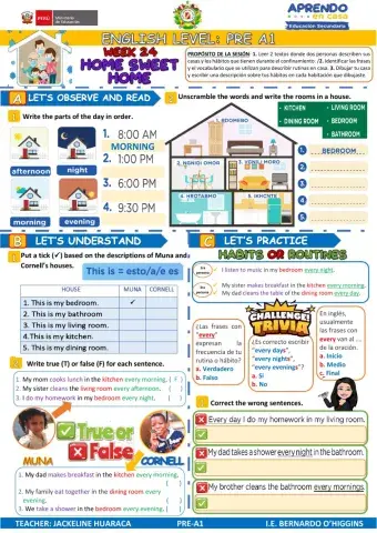 ENGLISH - Aprendo en casa - PRE A1 - semana 24 - PERÚ