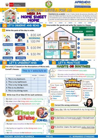 ENGLISH - Aprendo en casa - PRE A1 - semana 24 - PERÚ