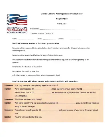 Simple past and present perfect