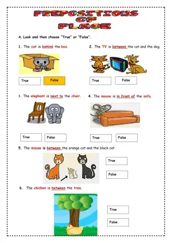 Prepositions of place