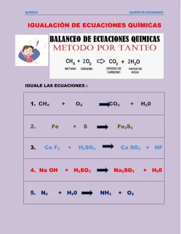 IGUALACIÓN DE ECUACIONES - MÉTODO DEL TANTEO 