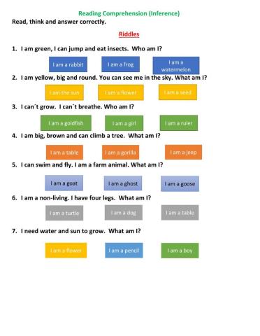 Reading comprehension