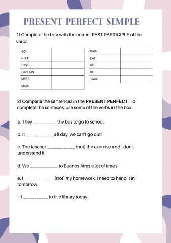 Present Perfect Simple