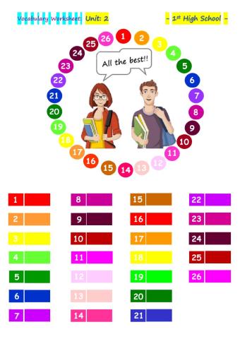 1° - U2 Vocabulary listening comprehension