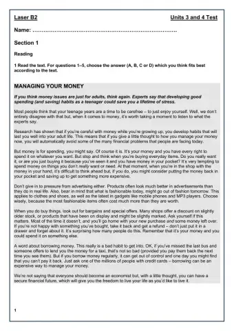 Revision Laser B2 units 3 - 4