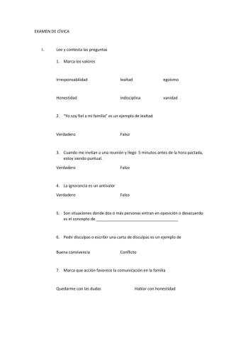 Examen de civica