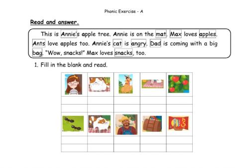 Phonic Exercise - A