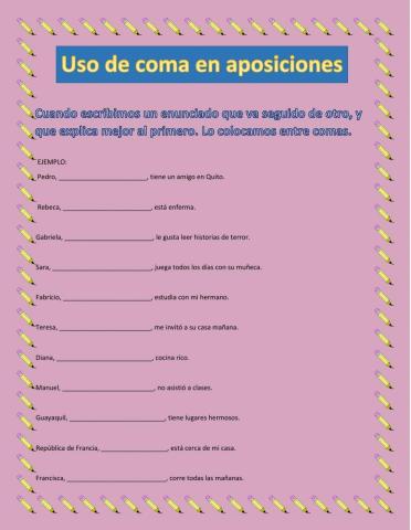 La coma en las aposiciones