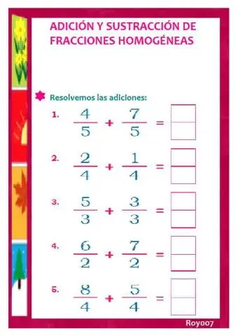 Fracciones Homogéneas