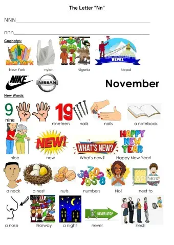 Goal 1 The Letter Nn  Dina Shterengas