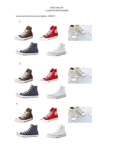 Pete the cat.I love my white shoes