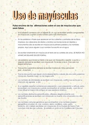Uso de mayúsculas