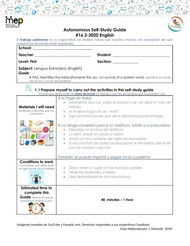 Semana 15 al 18 Setiembre Primero