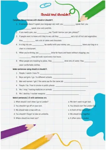 Should and shouldn't