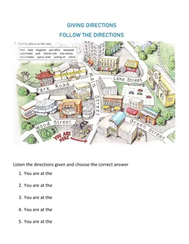 Giving directions listening