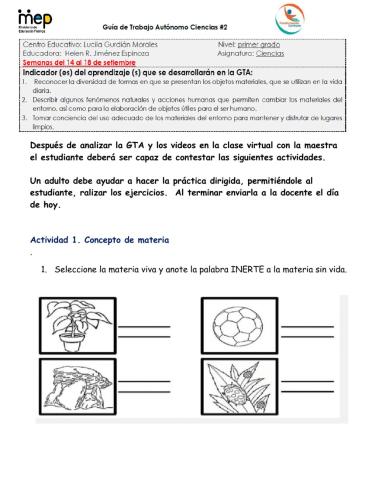 GTA -2 Ciencias: La materia