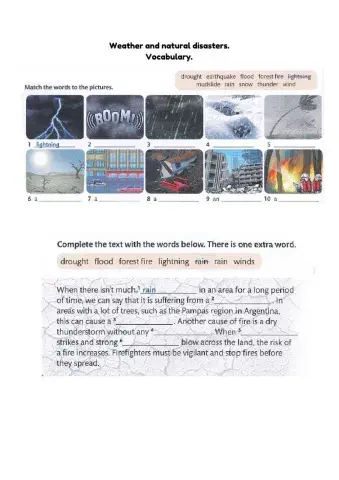 Weather and natural disasters