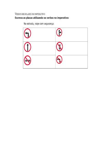 Imperativos - placas