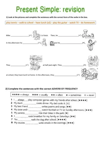 Present Simple and Adverbs of frequency