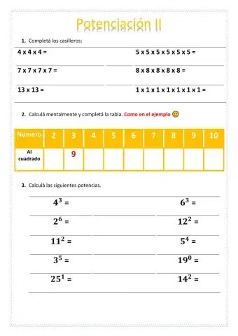 Potenciación II