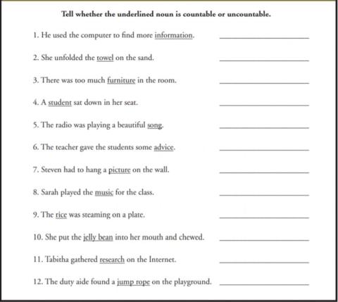 Countable and uncountable