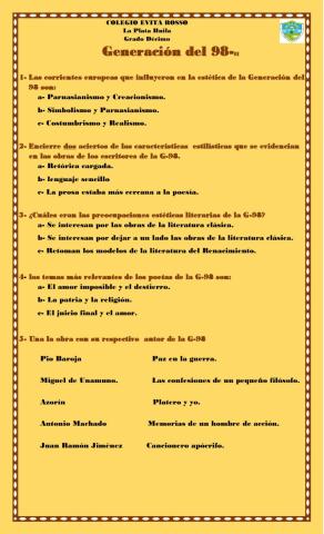 Literatura de la Generación del 98.
