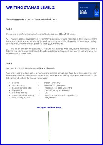 Stanag writing level 2