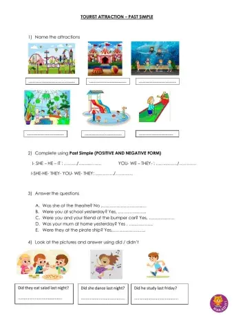 Tourist Attractions & Past simple (was-were) Part 2