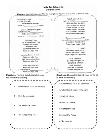 Hasta que salga el sol