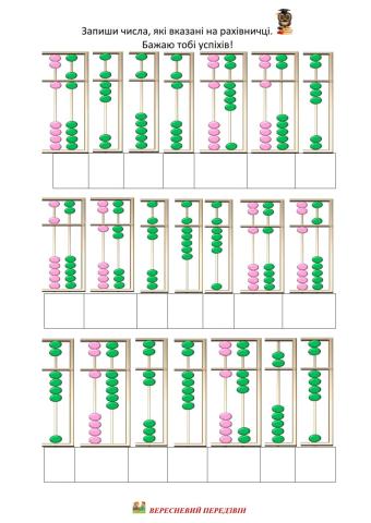 Назви числа на рахівничці