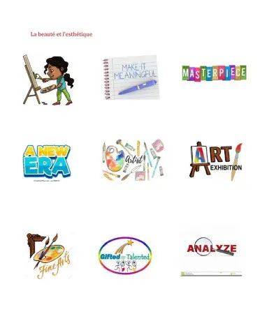 La Beauté et l'esthétique Vocabulary