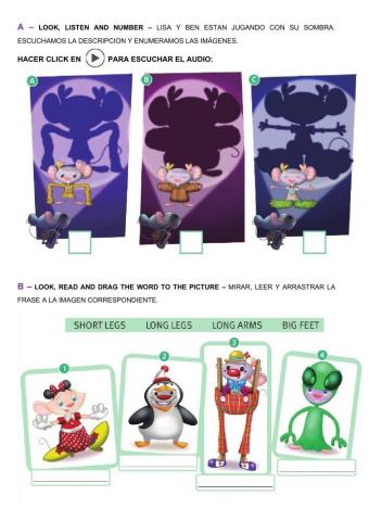 Look, listen number - Look and match