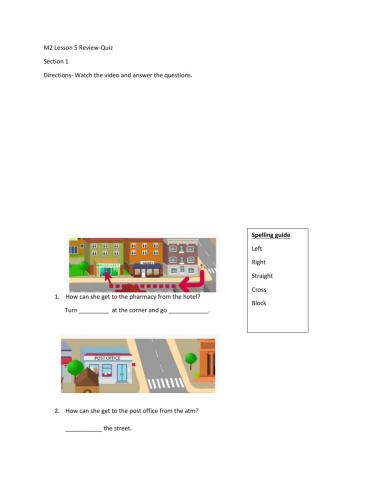 M2 Lesson 5 quiz-listening