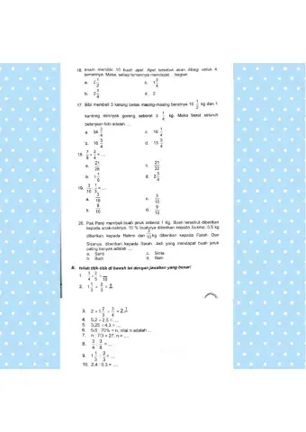 Latihan pts 1 part 2 matematika kelas 5 hal. 43-44