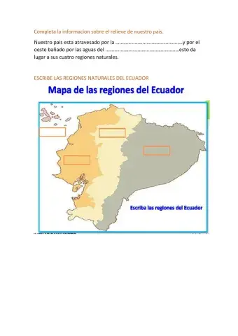 Relieve, regiones naturales, flora fauna