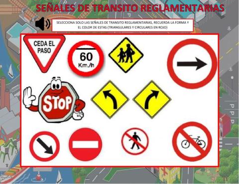 Señales de  transito reglamentarias