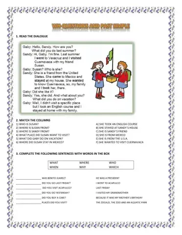 Wh-questions and past simple