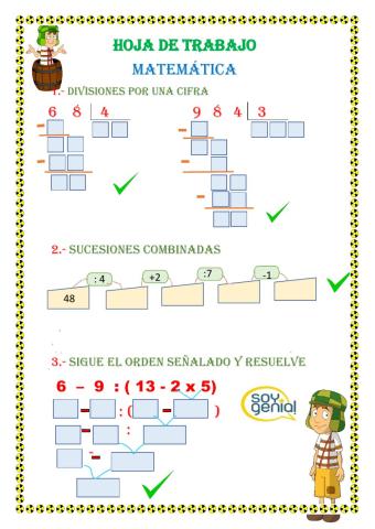 Ejercicios de division
