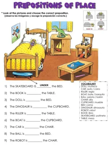 Prepositios of place