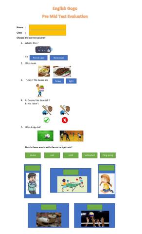 English Practice Evaluation