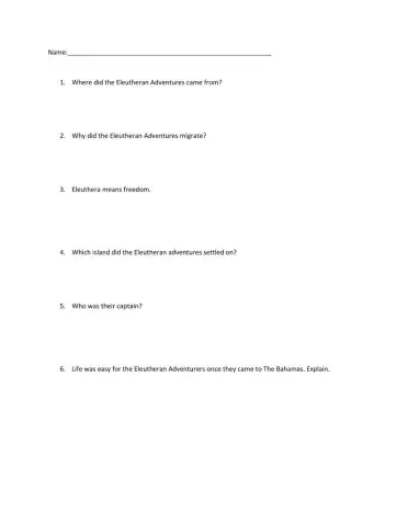 The Eleutheran Adventurers