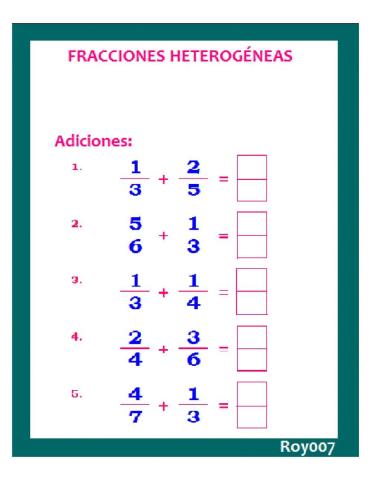 Fracciones heterogéneas