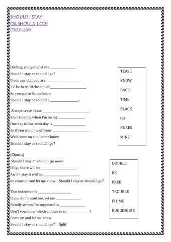 Should I stay or should I go