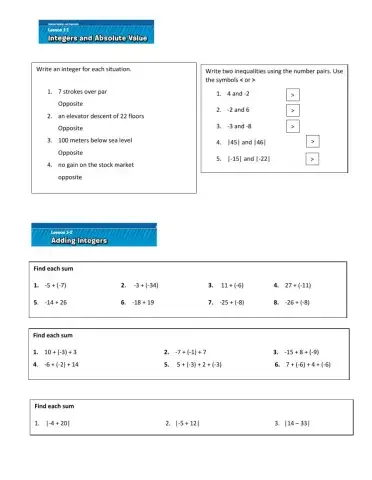Integers and absolute value