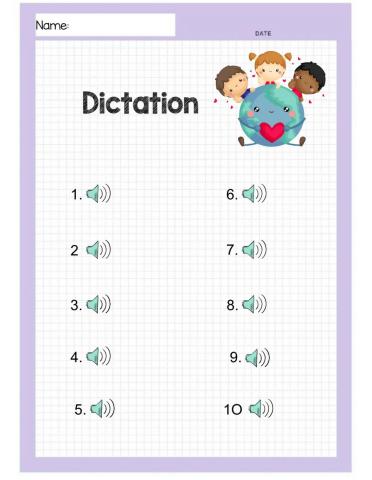 Vocabulary long vowels
