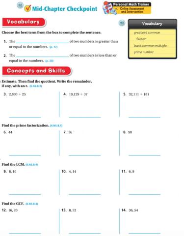 Go Math G6 Mid Ch Check
