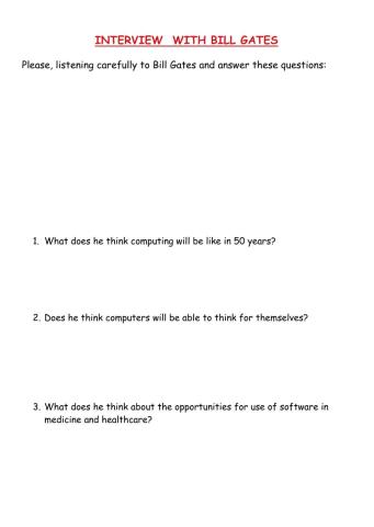 Interview with bill gates