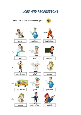 Listening: Jobs and professions