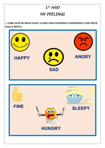 1º ano - my feelings