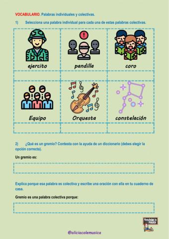 LENGUAJE: Palabras individuales y colectivas
